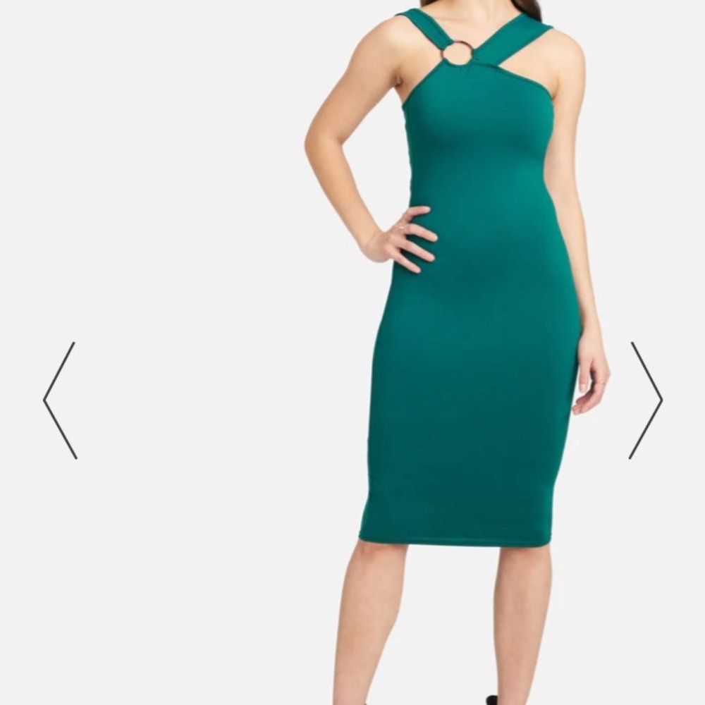 Ring Detail asymmetrical strappy dress